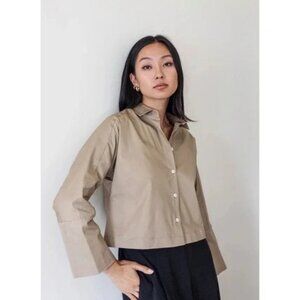 Vetta | The Convertible Shirt Dress *Shirt Only* Small Khaki